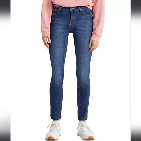 Levi's Women's 711 Mid Rise Faded Distressed Skinny Jeans - Size 25 x 30 - Picture 7 of 8